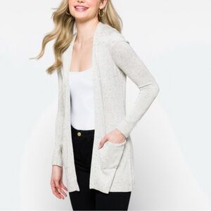 NWT Stitches + Stripes Women's Speckled Lightweight Cardigan Size Small